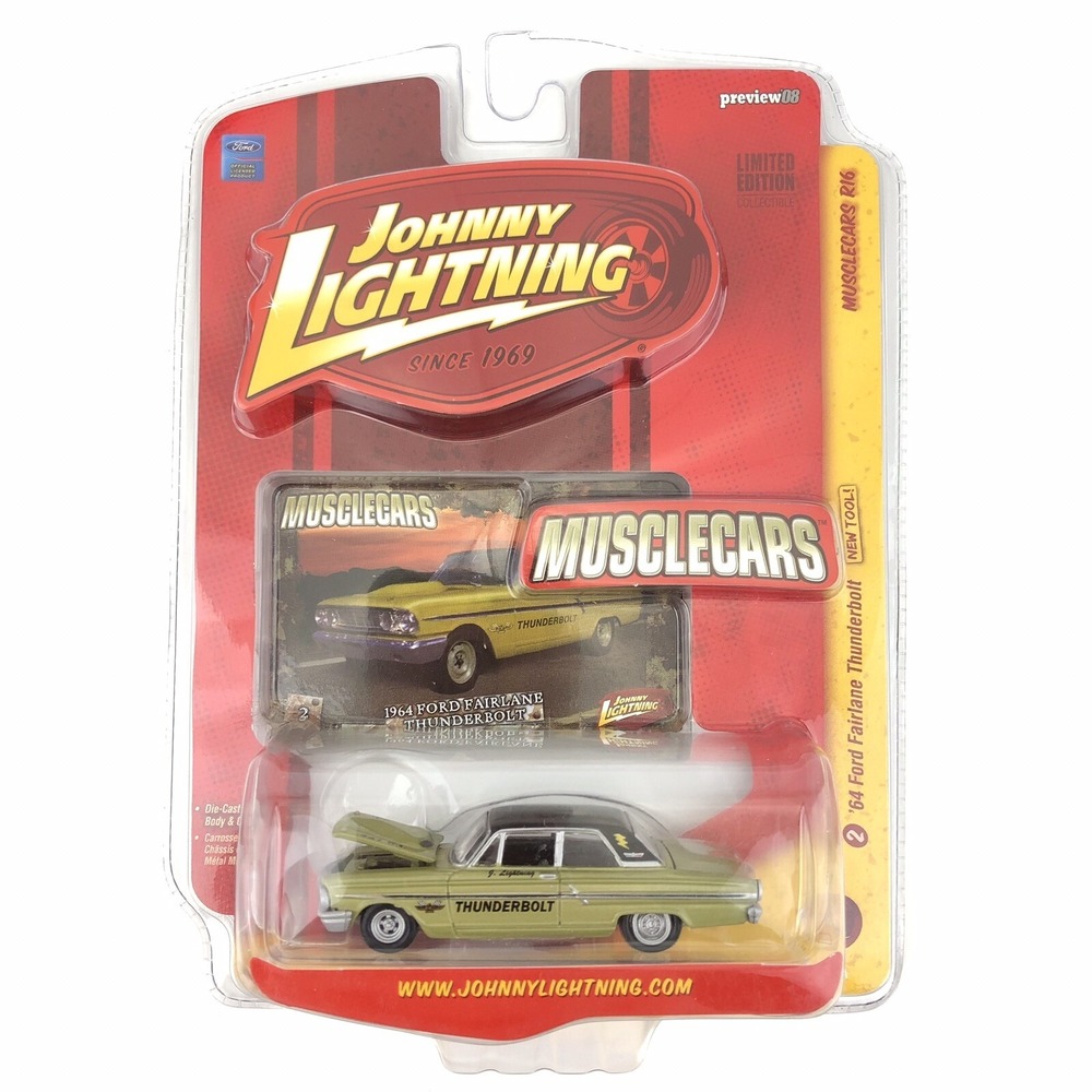 Johnny Lightning Muscle Cars 1964 '64 Ford Fairlane Thunderbolt R16 Diecast 1/64